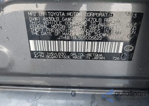 2013 Lexus Gs 350 z USA, uszkodzony, nr VIN JTHBE1BL5D5025622